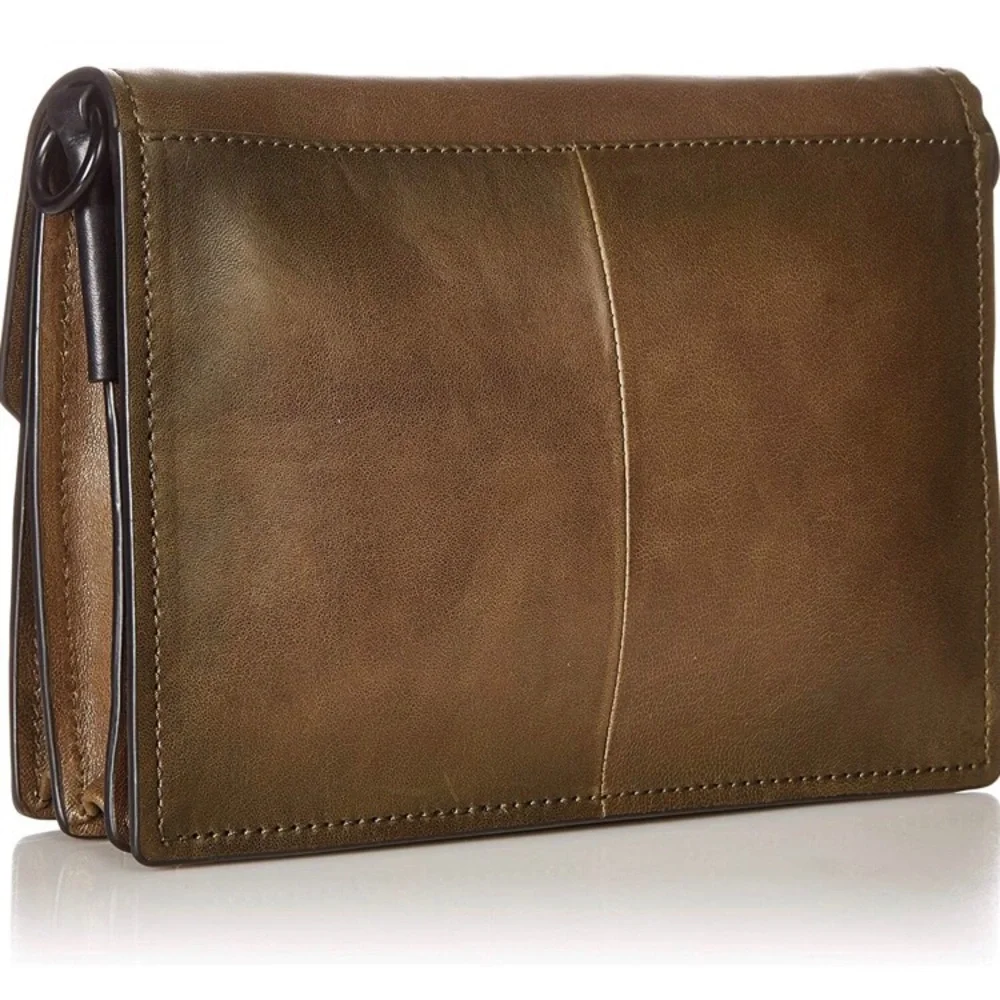 NWT $328 FRYE Samantha Quilted Leather Crossbody Bag in Fatigue!